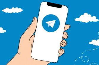 Смартфон с Telegram-мессенджером